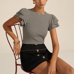 Striped Ribbed Top