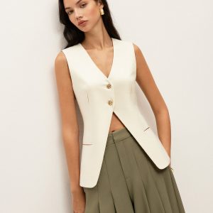 Sleeveless Blazer Vest