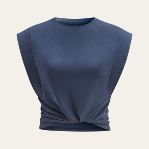 Cotton Crew Neck Sleeveless Top