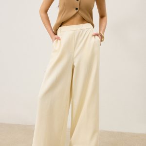 Pocketed Wide-Leg Pants
