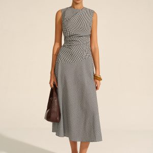 Gingham Midi Dress