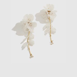 Floral Iridescent Drop Earrings