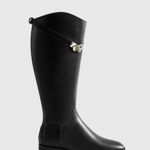Belted Knee-High Knight Boots