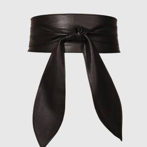 Faux Leather Wrap Belt