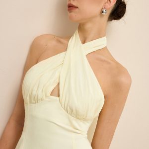 Cross-Over Halter Backless Tank Top