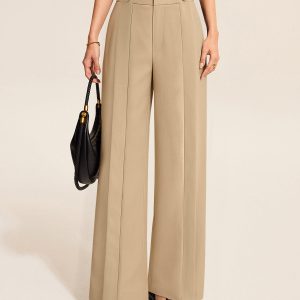 Pleated Wide-Leg Pants