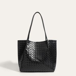 Woven PU Tote Bag