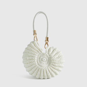 Crocheted Conch-Shaped Handbag