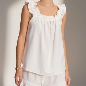 Pure Cotton Ruffle Shorts Set