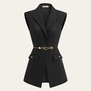 Belted Cap Sleeve Vest
