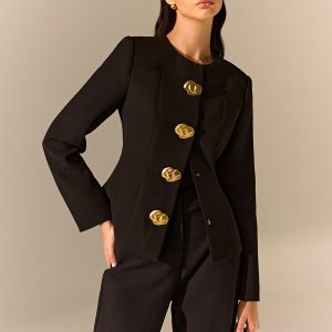 Metal Detail Tailored Blazer