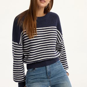 Stripped Ribbed Sweater