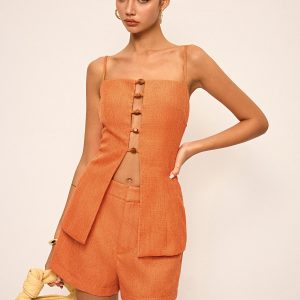 Cut-Out Cami Top and Shorts Set