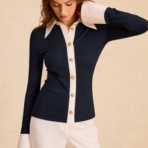 Color-Block Button-Down Shirt