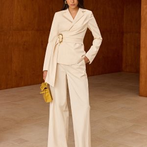 Asymmetric Belted Blazer