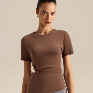Asymmetric Short-Sleeved Top