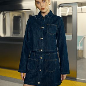 Crop Button Denim Jacket