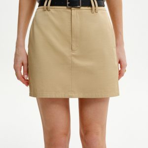 Pocket Belted Mini Skirt