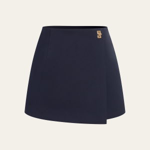 Metal Detail Asymmetric Skort