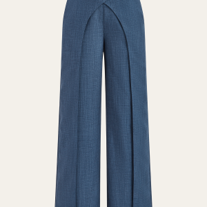 Metal Detail Straight-Leg Pants