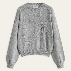 Flower Applique Sweater