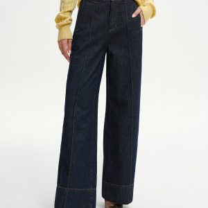 High-Waist Wide-Leg Denim Jeans
