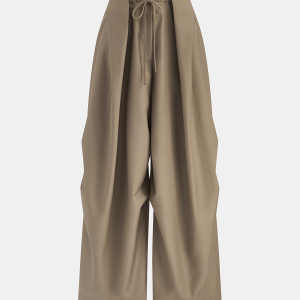 High-Waist Drawstring Parachute Pants