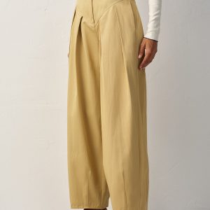 High-Waisted Pleated Wide-Leg Pants