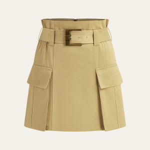 Belted Cargo Mini Skirt