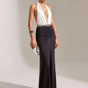 Halter Neck Backless Maxi Dress