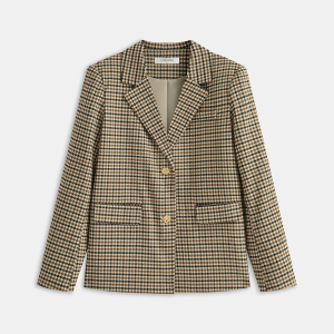 Metal Button Checked Blazer