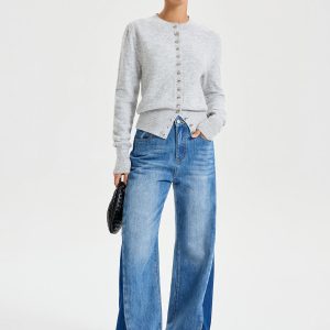Buttoned Crew Neck Cardigan