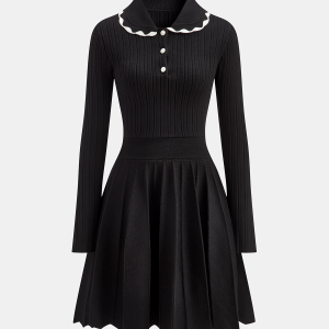 Ribbed Polo Dress