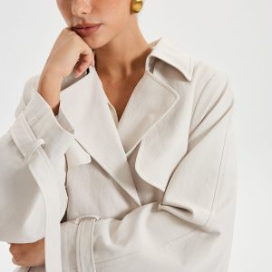 Belted Double-breasted Trench Coat
