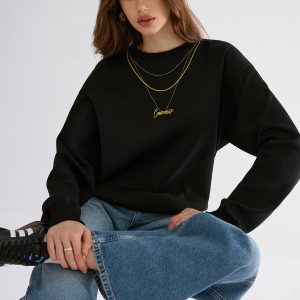 Golden Chain Embroidery Sweatshirt