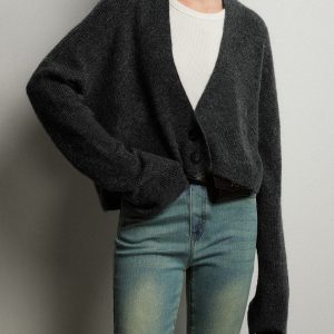 Buttoned Slouchy Cardigan