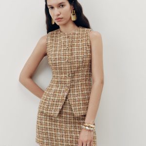 Tweed Sleeveless Vest