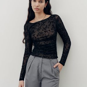 Floral Lace Long Sleeve T-Shirt