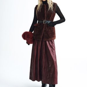 Faux Fur Belted Vest