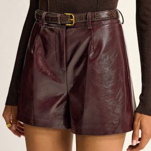 PU Leather Shorts without Belt