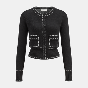 Contrast Trim Cardigan