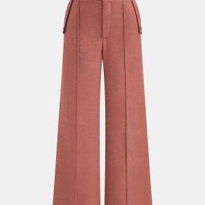 Double-Waistband High-Waisted Wide-Leg Pants