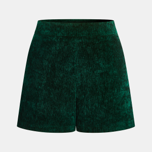 Velvet High-Waisted Shorts
