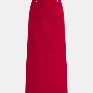 Decor Pocket Mid-Waist Maxi Skirt