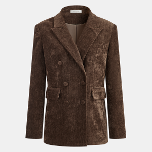 Double Breasted Velvet Blazer