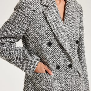 Wool-Blend Tweed Double-Breasted Blazer