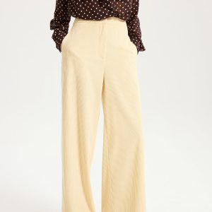 High-Waist Corduroy Wide-Leg Pants