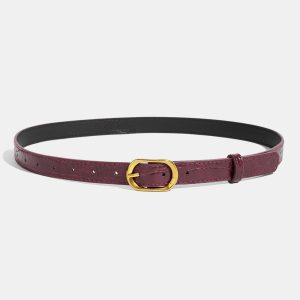 Crocodile Embossed PU Leather Belt