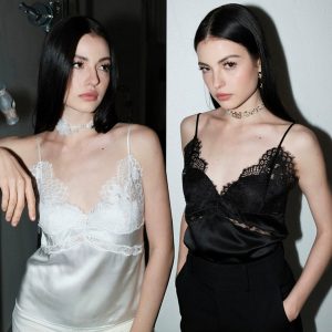 Lace Detail Satin Cami Top