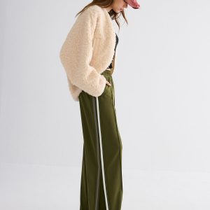 Side Stripe Slit Sweatpants